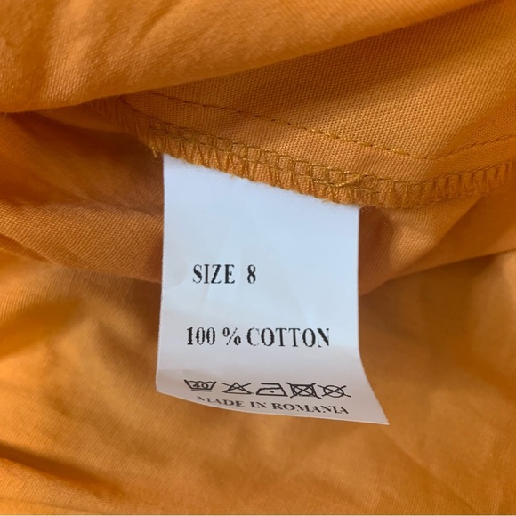 NWT FRILLY HEM TUNIC Dress With 3/4 Length Sleeves & Back Keyhole Orange 4/UK 8 - Picture 8 of 10